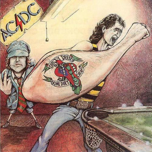 AC/DC DIRTY DEEDS DONE DIRT CHEAP AUSTRALIAN COVER  BLUE VINYL ALBERT LABEL-Classic Vinyl Record