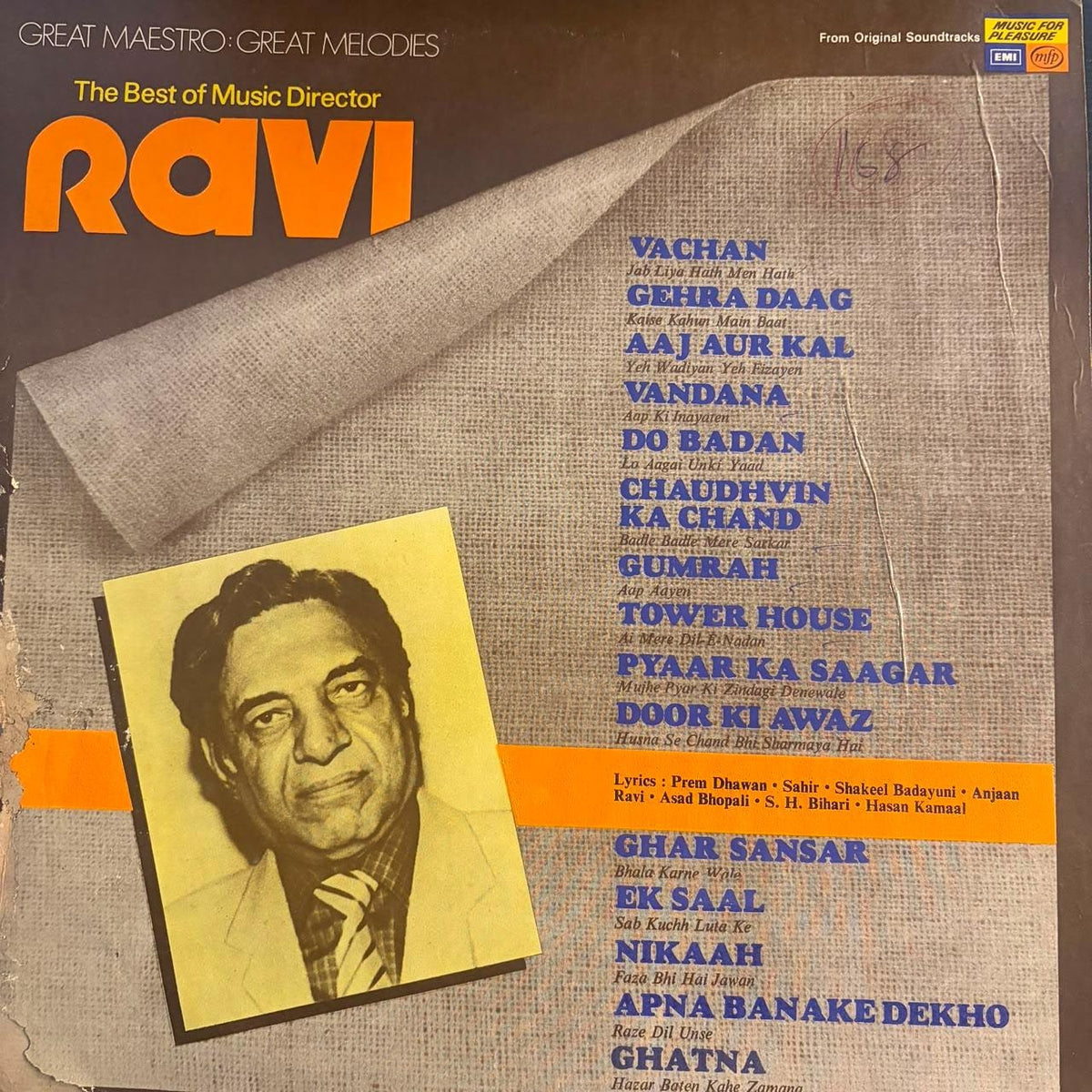 Ravi – The Best Of Music Director Ravi (Used Vinyl - VG+) JB Marketplace-Classic Vinyl Record