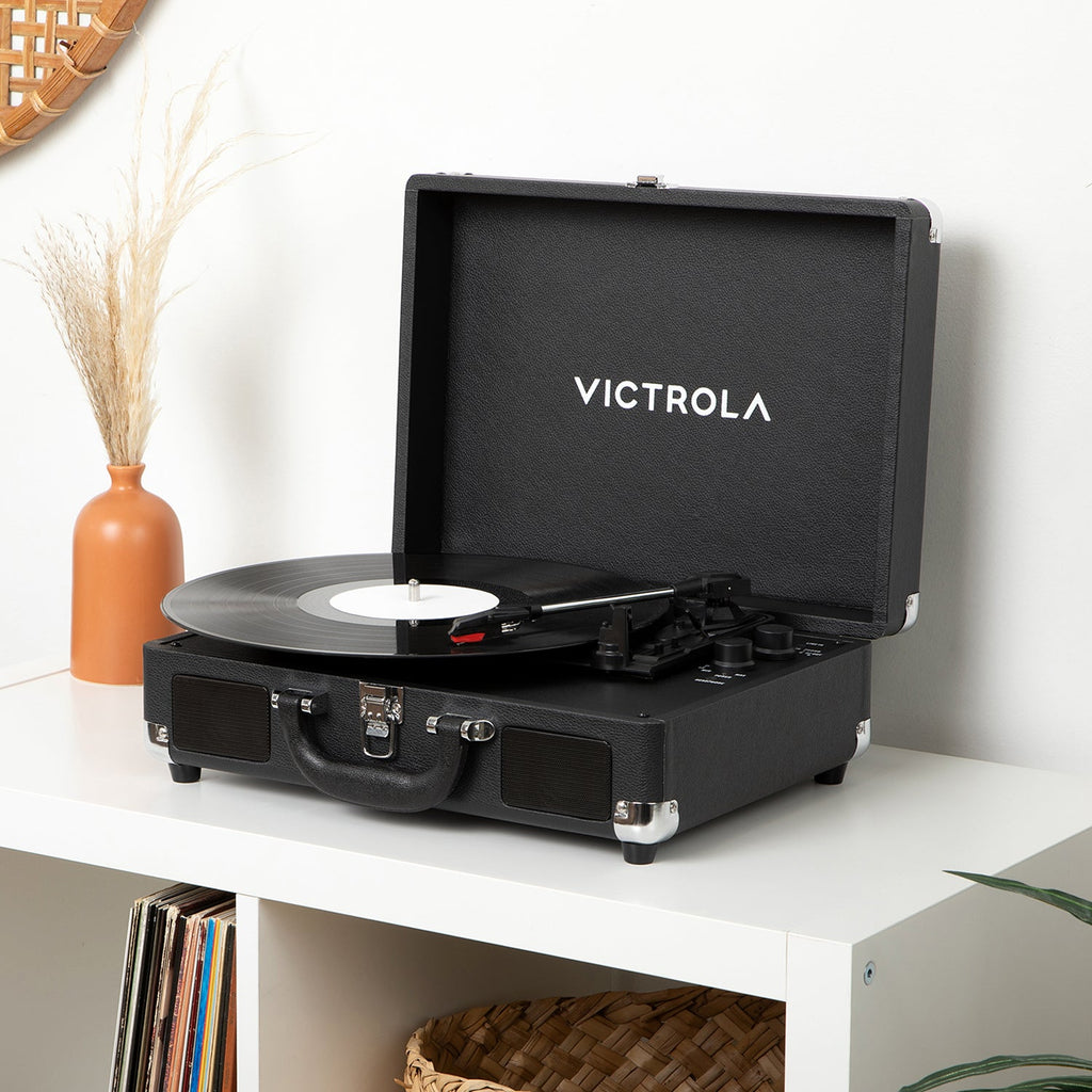 Journey II Suitcase Record Player-Classic Vinyl Record