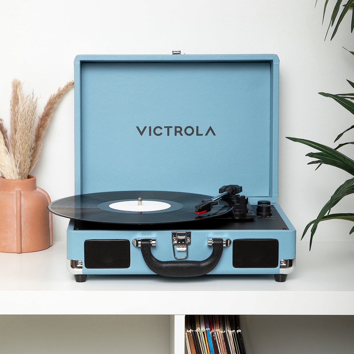 Journey II Suitcase Record Player-Classic Vinyl Record