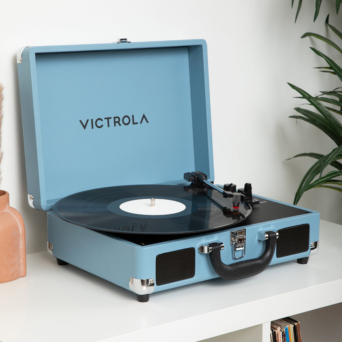 Journey II Suitcase Record Player-Classic Vinyl Record