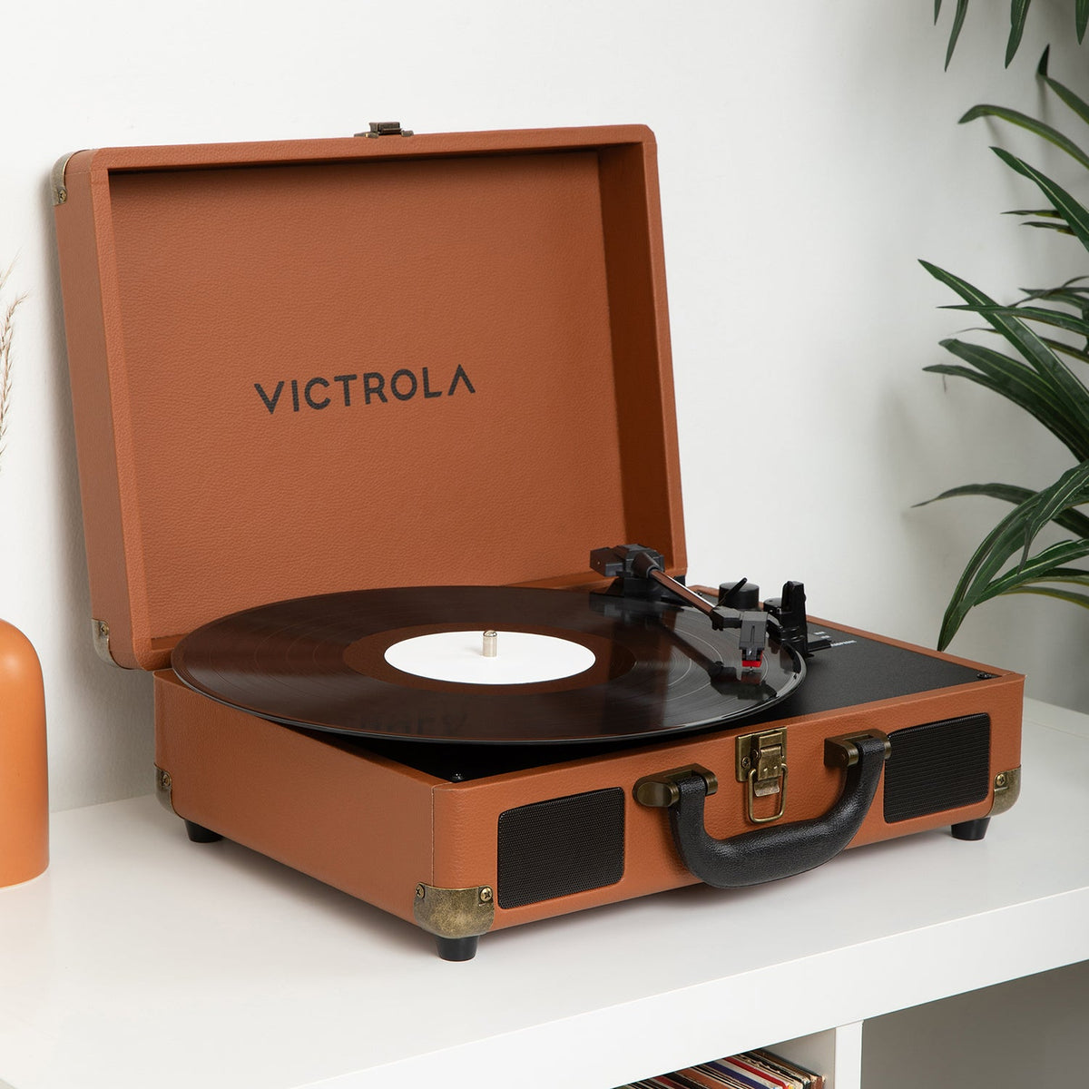 Journey II Suitcase Record Player-Classic Vinyl Record