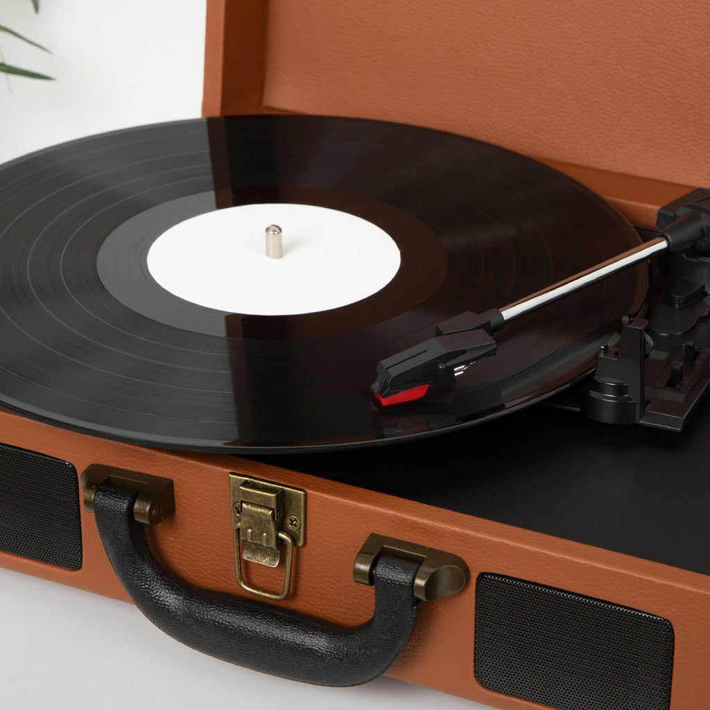 Journey II Suitcase Record Player-Classic Vinyl Record