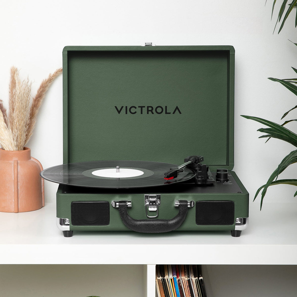 Journey II Suitcase Record Player-Classic Vinyl Record