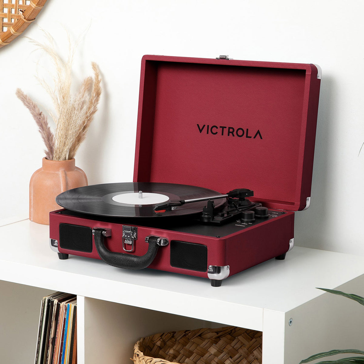Journey II Suitcase Record Player-Classic Vinyl Record