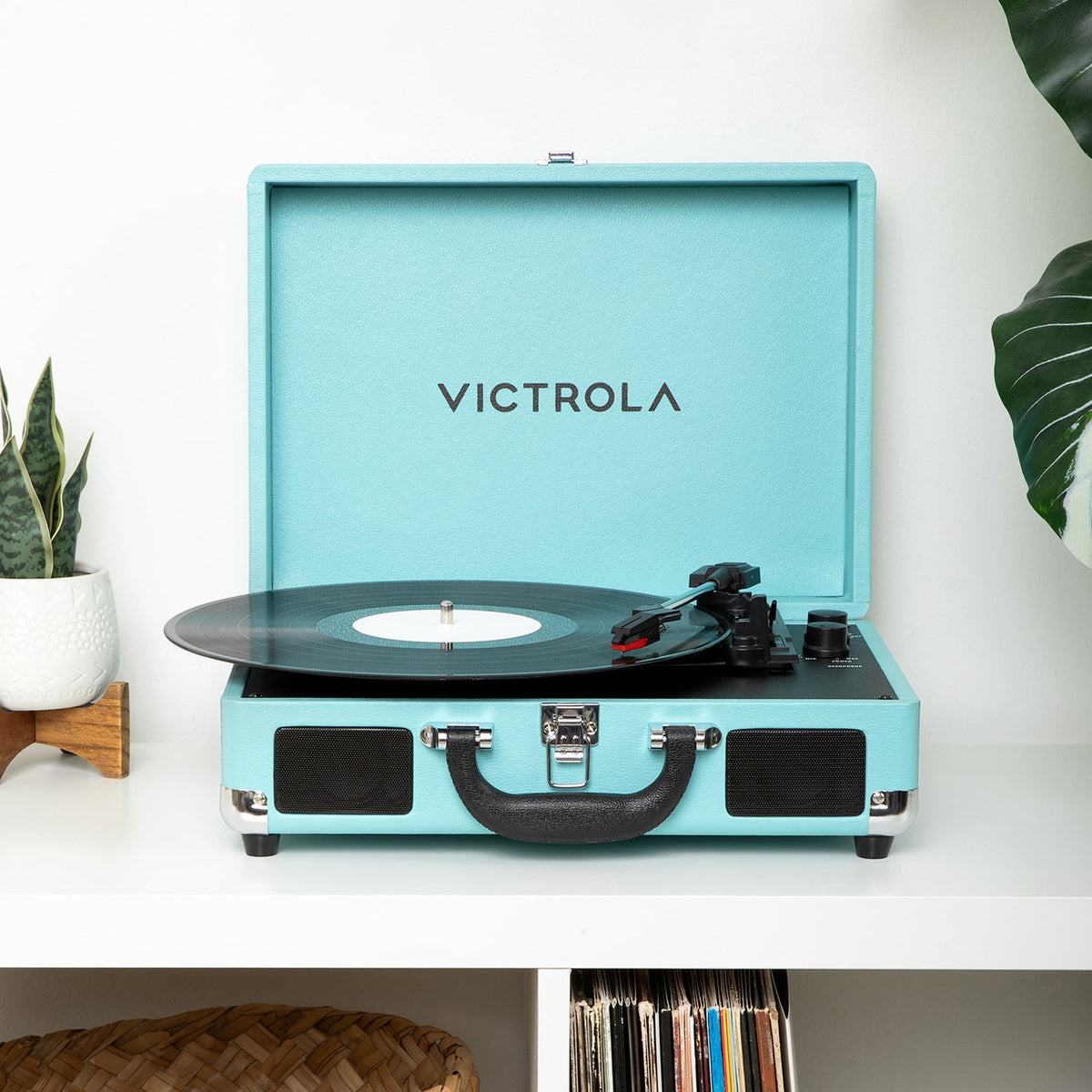 Journey II Suitcase Record Player-Classic Vinyl Record