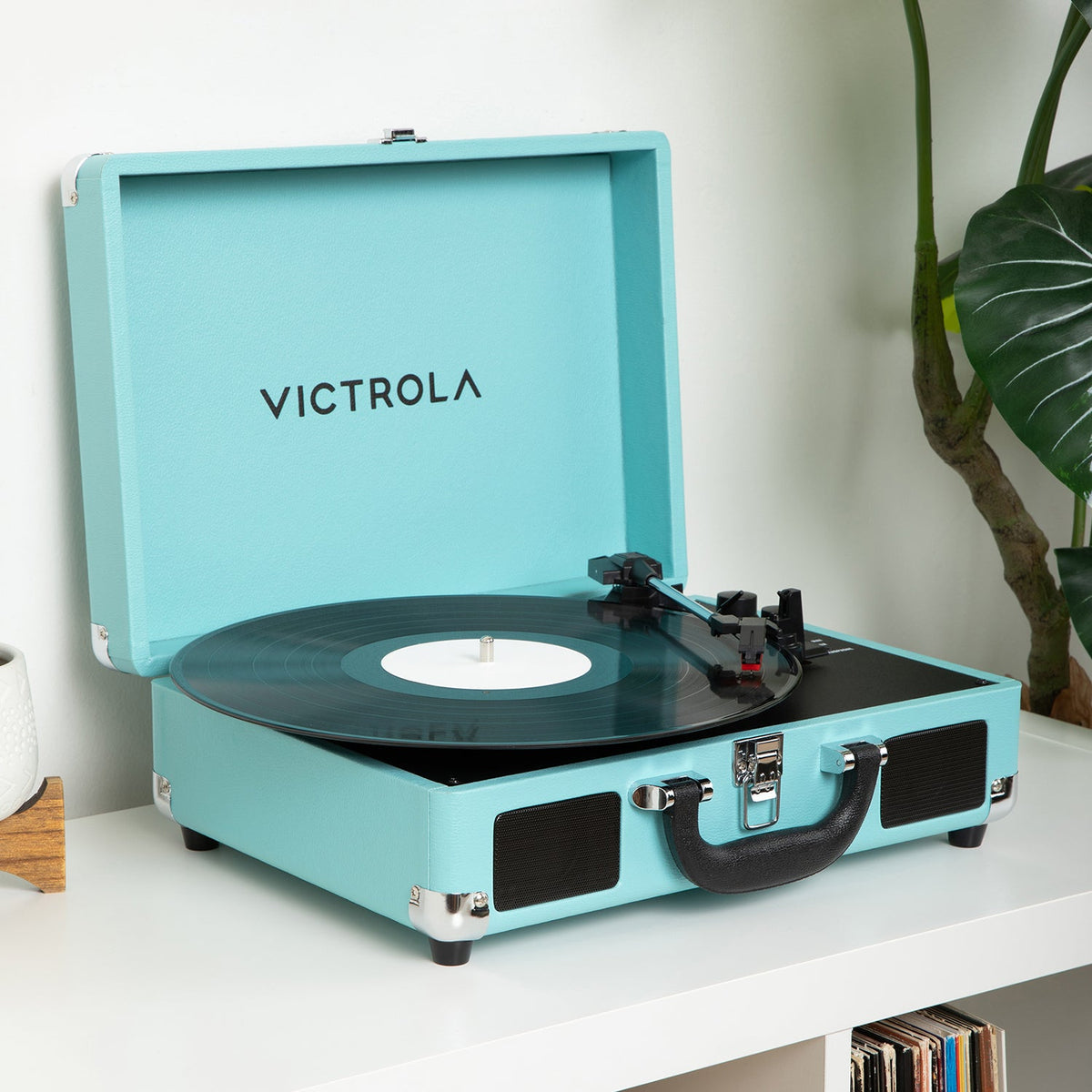 Journey II Suitcase Record Player-Classic Vinyl Record