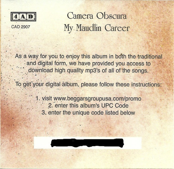 Camera Obscura - My Maudlin Career | Mint (M) Mint (M)-Classic Vinyl Record