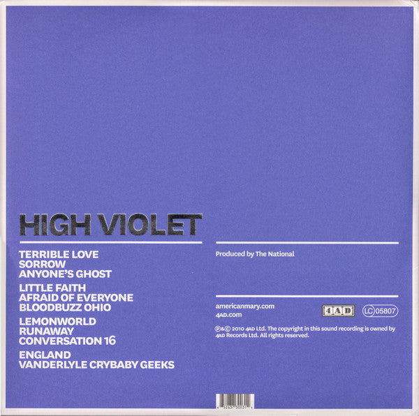 The National - High Violet | Mint (M) Mint (M)-Classic Vinyl Record