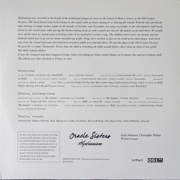 Oracle Sisters - Hydranism | Mint (M) Mint (M)-Classic Vinyl Record