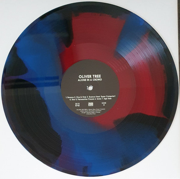Oliver Tree - Alone In A Crowd (RED BLUE BLACK TRI-COLOR VINYL LP Atlantic 075678631924) |-Classic Vinyl Record