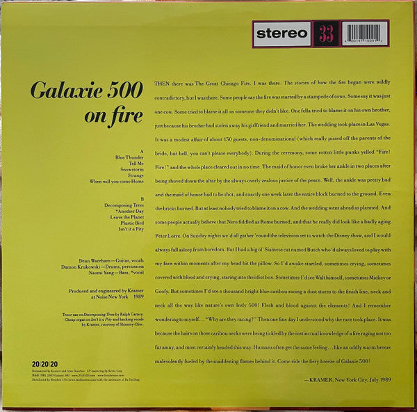 Galaxie 500 - On Fire (VINYL) | Mint (M) Mint (M)-Classic Vinyl Record