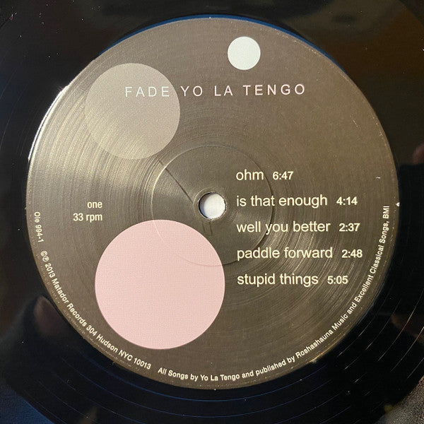 Yo La Tengo - Fade (VINYL) | Mint (M) Mint (M)-Classic Vinyl Record