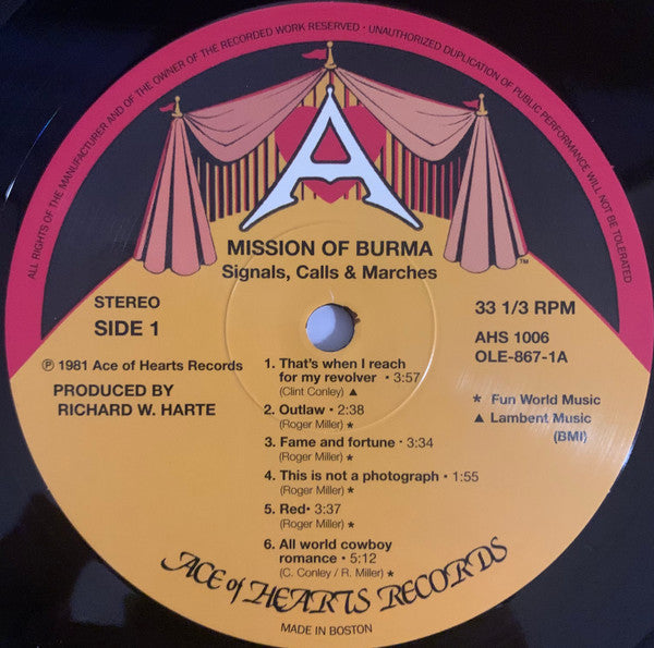 Mission Of Burma - Signals, Calls, And Marches | Mint (M) Mint (M)-Classic Vinyl Record