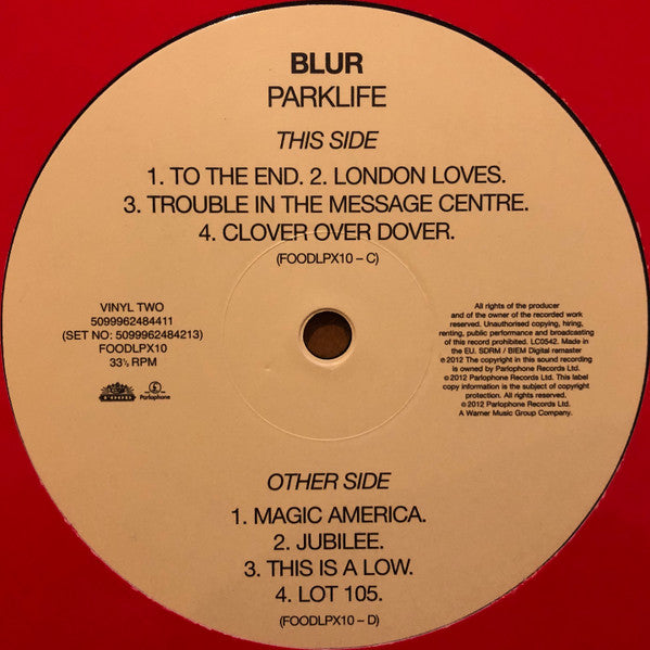 Blur - Parklife | Mint (M) Mint (M)-Classic Vinyl Record