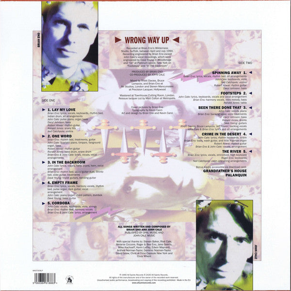 Brian Eno & John Cale - Wrong Way Up (30th Anniversary) | Mint (M) Mint (M)-Classic Vinyl Record