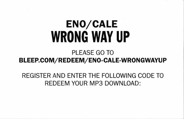 Brian Eno & John Cale - Wrong Way Up (30th Anniversary) | Mint (M) Mint (M)-Classic Vinyl Record
