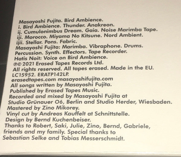 Masayoshi Fujita - Bird Ambience | Mint (M) Mint (M)-Classic Vinyl Record