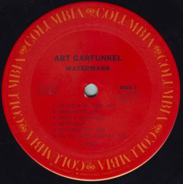 Art Garfunkel - Watermark | Very Good Plus (VG+) Very Good Plus (VG+)-Classic Vinyl Record