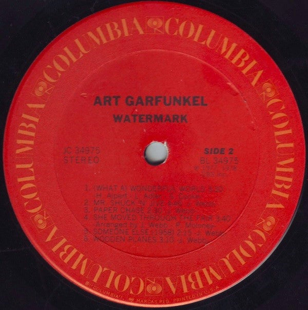 Art Garfunkel - Watermark | Very Good Plus (VG+) Very Good Plus (VG+)-Classic Vinyl Record