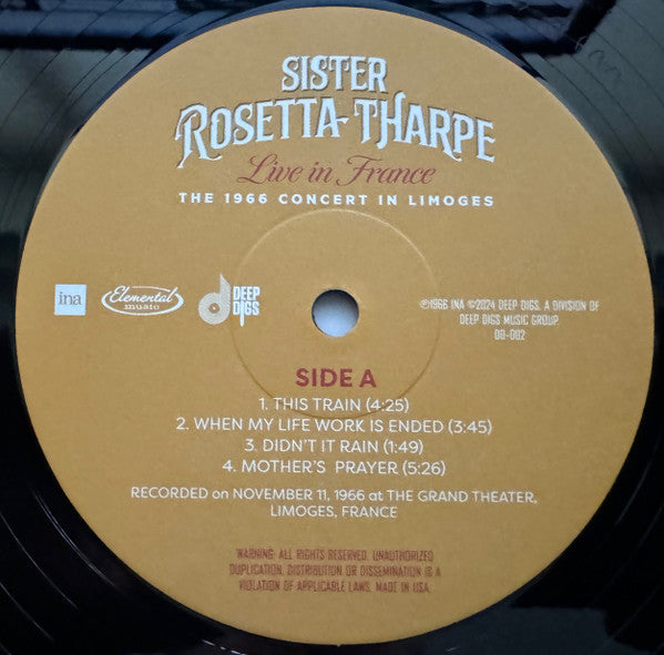 Sister Rosetta Tharpe - Live In France: The 1966 Concert In Limoges (VINYL RSD) |-Classic Vinyl Record