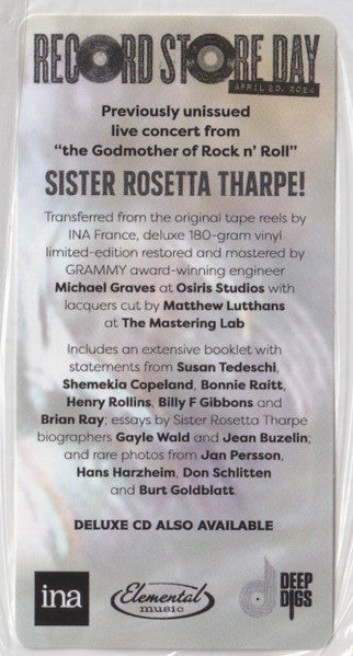 Sister Rosetta Tharpe - Live In France: The 1966 Concert In Limoges (VINYL RSD) |-Classic Vinyl Record