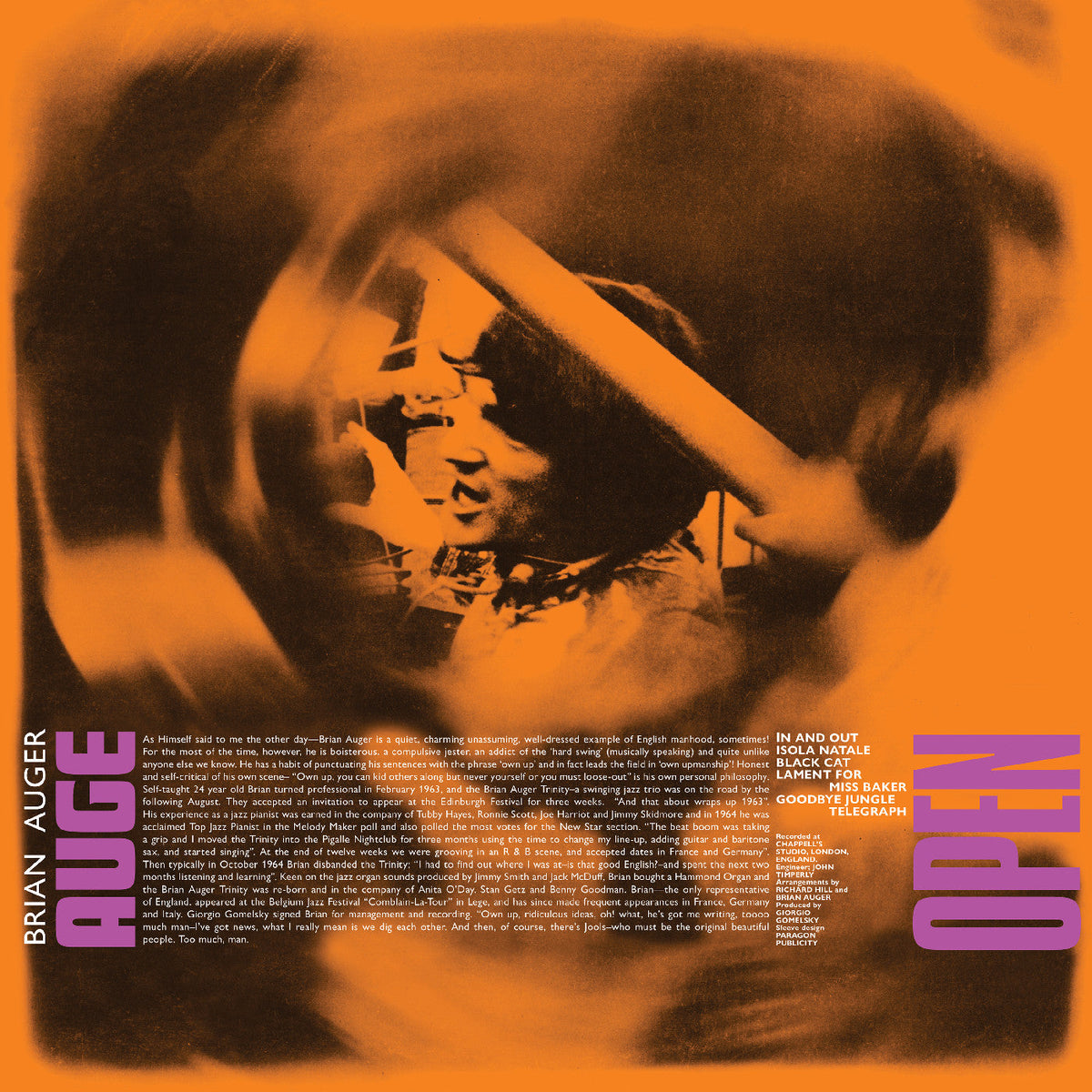 Brian Auger & The Trinity Driscoll Julie - Open |-Classic Vinyl Record