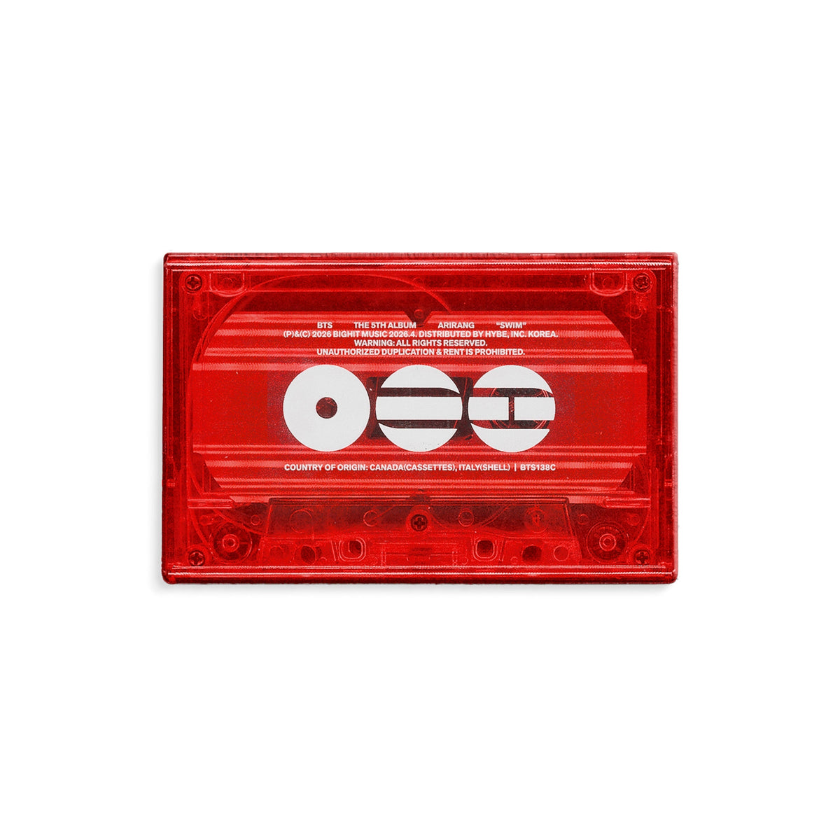 BTS - Swim [Cassette] |-Classic Vinyl Record