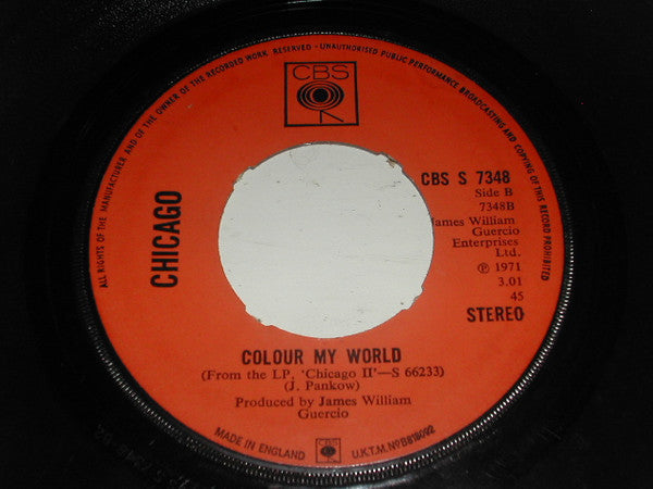 Chicago (2) - Beginnings / Colour My World | Very Good (VG) Very Good Plus (VG+)-Classic Vinyl Record