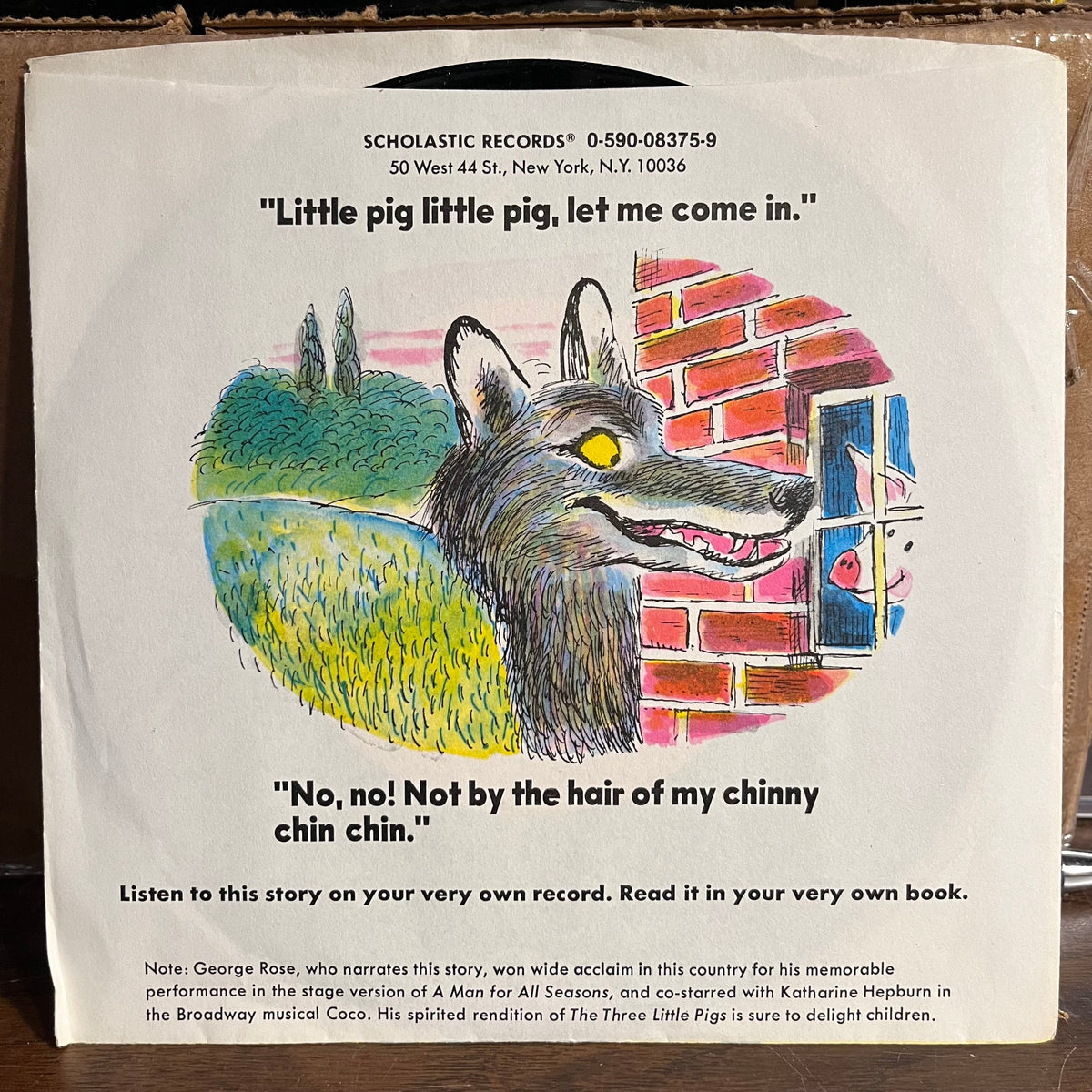 Paul Galdone - The Three Little Pigs 7" | Near Mint (NM) Near Mint (NM)-Classic Vinyl Record