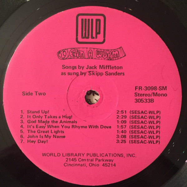 Jack Miffleton - Even A Worm: Songs for Childrens Celebrations Ages 2 to 10 | Near Mint (NM) Near Mint (NM)-Classic Vinyl Record