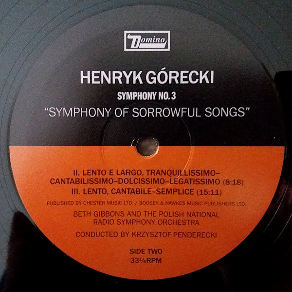 Henryk Górecki - Symphony No. 3 (Symphony Of Sorrowful Songs) Op. 36 | Mint (M) Mint (M)-Classic Vinyl Record
