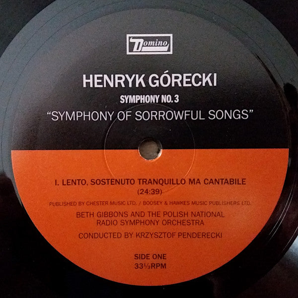 Henryk Górecki - Symphony No. 3 (Symphony Of Sorrowful Songs) Op. 36 | Mint (M) Mint (M)-Classic Vinyl Record