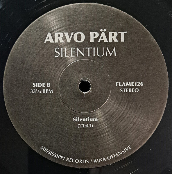 Arvo Pärt - Silentium (VINYL) | Mint (M) Mint (M)-Classic Vinyl Record