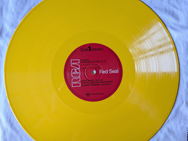 David Bowie & The Philadelphia Orchestra - Peter And The Wolf / Young Person's Guide To The Orchestra (YELLOW VINYL) | Mint (M) Mint (M)-Classic Vinyl Record