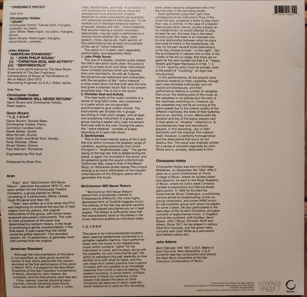 Christopher Hobbs - Ensemble Pieces (VINYL) | Mint (M) Mint (M)-Classic Vinyl Record