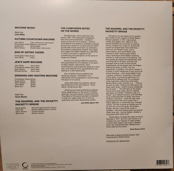 John White - Machine Music (VINYL) | Mint (M) Mint (M)-Classic Vinyl Record