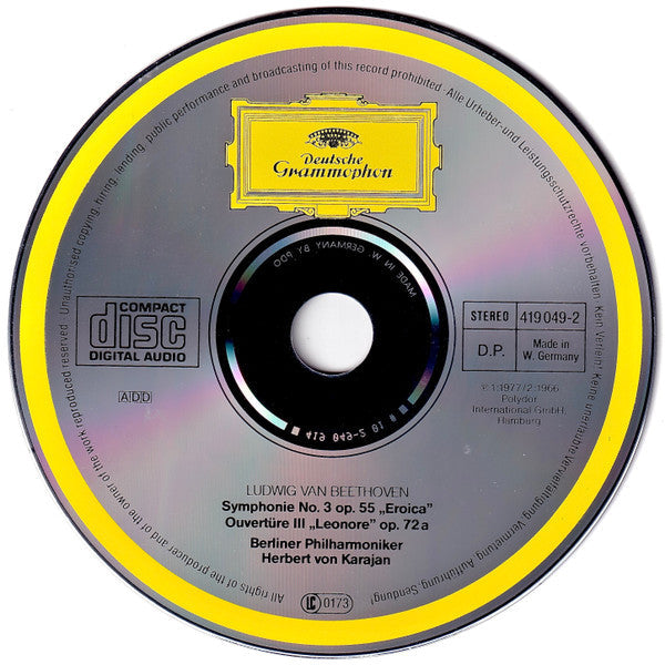 Ludwig van Beethoven - Symphony No. 3 “Eroica” / Overture: “Leonore III” (CD) | Excellent+ (EX+)-Classic Vinyl Record