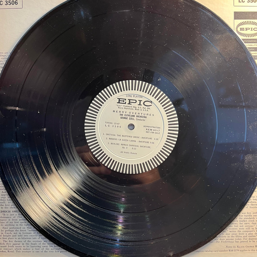 George Szell - Merry Ouvertures *PROMO* | Excellent (EX) Very Good Plus (VG+)-Classic Vinyl Record