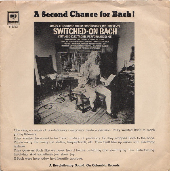 Walter Carlos - Third Movement, Brandenburg Concerto No. 3 (7" VINYL) | Excellent (EX) Generic-Classic Vinyl Record