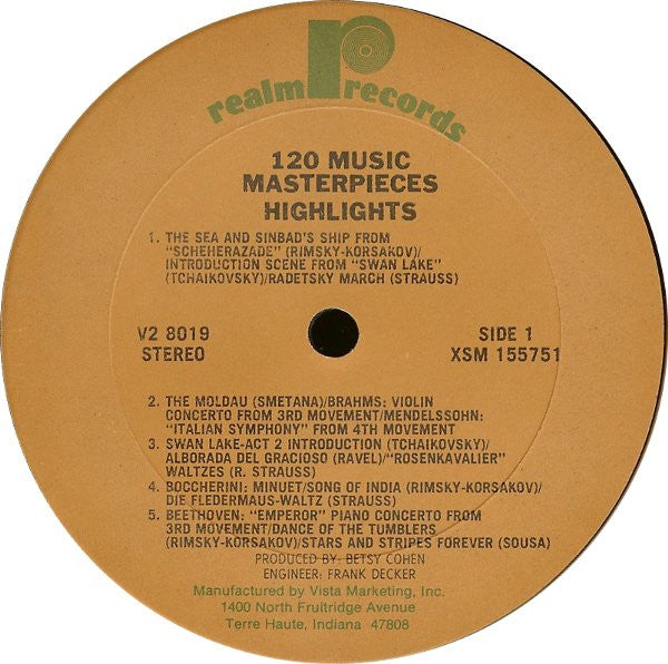 Various - 120 Music Masterpieces Highlights Vol. 2 (2xVINYL) | Near Mint- (NM-) Excellent+ (EX+)-Classic Vinyl Record
