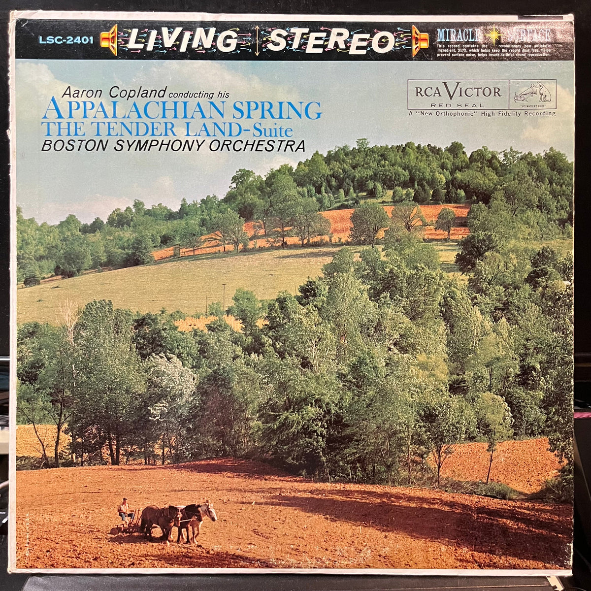Aaron Copland / Charles Ives - Adlai Stevenson, Th - Appalachian Spring / The Tender Land - Suite (VINYL LP RCA RED SEAL LSC 2401 1976) | Near Mint- (NM-) Excellent (EX)-Classic Vinyl Record