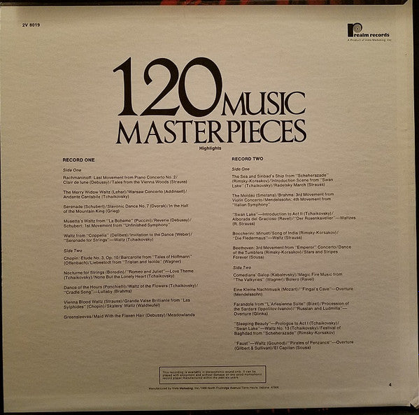 Various - 120 Music Masterpieces Highlights Vol. 2 (2xVINYL) | Near Mint- (NM-) Excellent+ (EX+)-Classic Vinyl Record