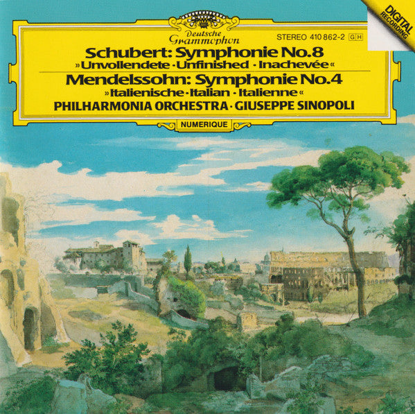 Felix Mendelssohn-Bartholdy - Schubert: Symphony No.8 "Unfinished" / Mendelssohn: Symphony No.4 "Italian" (CD) | Near Mint (NM) Near Mint (NM)-Classic Vinyl Record