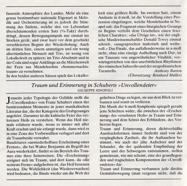 Felix Mendelssohn-Bartholdy - Schubert: Symphony No.8 "Unfinished" / Mendelssohn: Symphony No.4 "Italian" (CD) | Near Mint (NM) Near Mint (NM)-Classic Vinyl Record