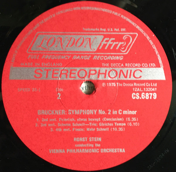 Anton Bruckner - Symphony No. 2 (VINYL) | Near Mint (NM) Near Mint (NM)-Classic Vinyl Record