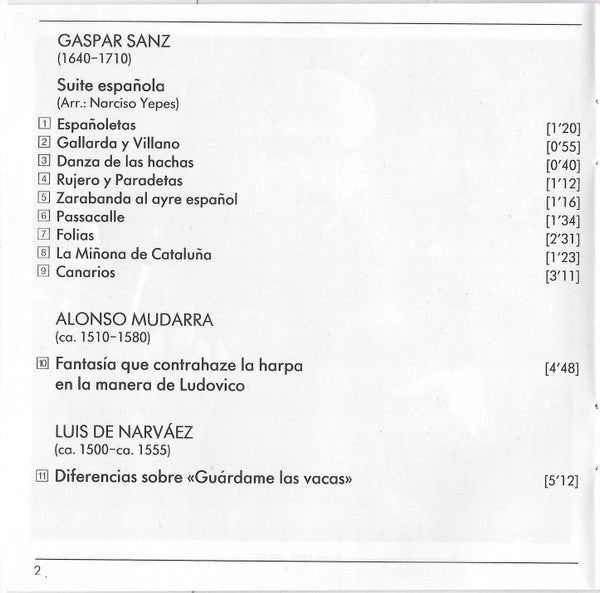 Narciso Yepes - Guitarra Española (CD) | Near Mint (NM) Near Mint (NM)-Classic Vinyl Record