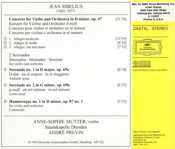 Jean Sibelius - Violinkonzert (CD) | Near Mint (NM) Near Mint (NM)-Classic Vinyl Record