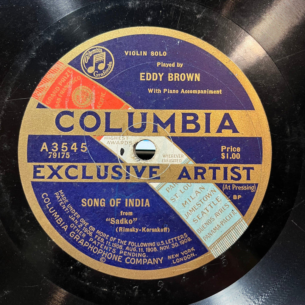 Eddy Brown (2) - HYMN TO THE SUN / SONG OF INDIA (78RPM 10") | Very Good Plus (VG+) Generic-Classic Vinyl Record
