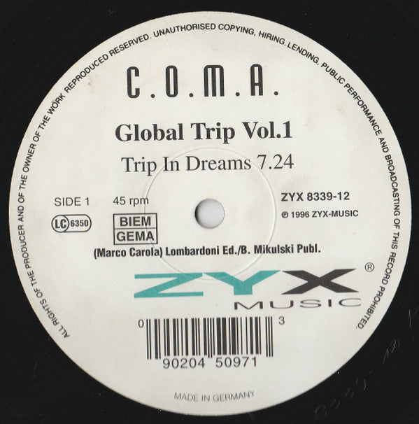 C.O.M.A. - Global Trip Vol. 1 | Very Good Plus (VG+) Generic-Classic Vinyl Record